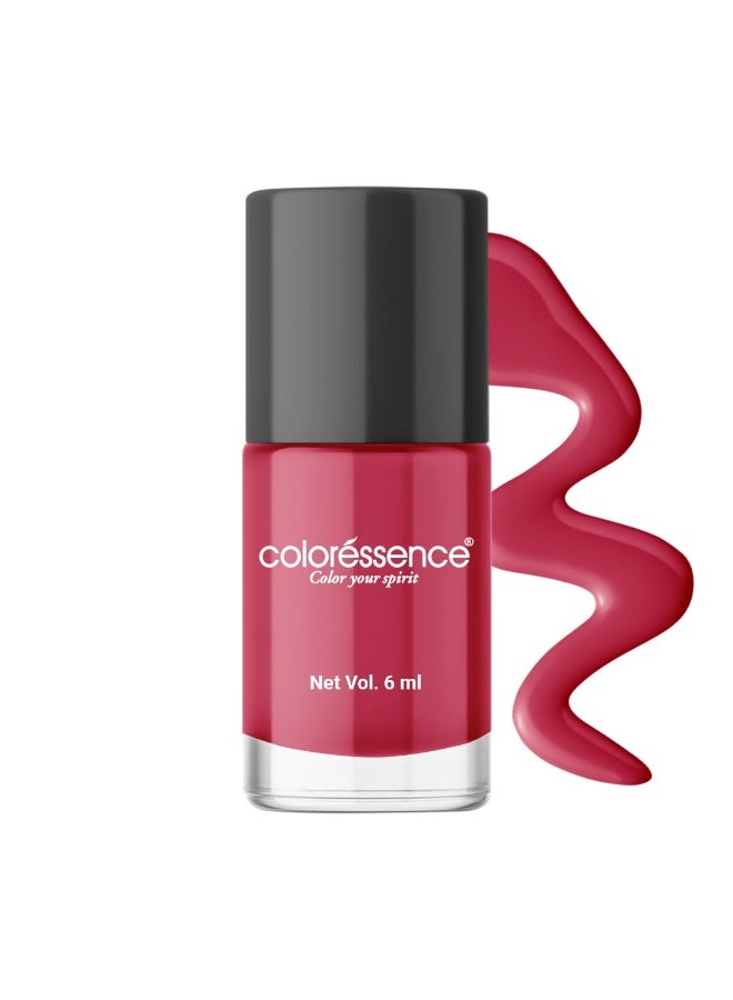 Coloressence Cute Coats Long Lasting Nail Paint | Chip Resistant | Quick Dry | One Swipe Application | |Fuchsia Flame-6ml - Image 3